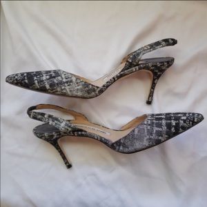 SOLD—-Manolo Blahik Caroline Slingbacks EU size 36 1/2